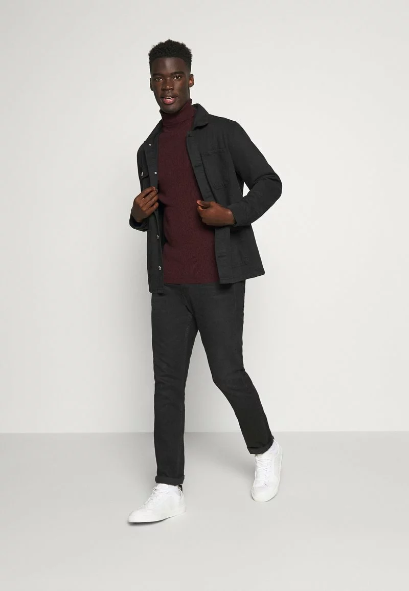 Pier One Uomo MUSCLE FIT TURTLE - Maglione - Mottled Bordeaux 4 Pier One Uomo MUSCLE FIT TURTLE - Maglione - Mottled Bordeaux - immagine 2