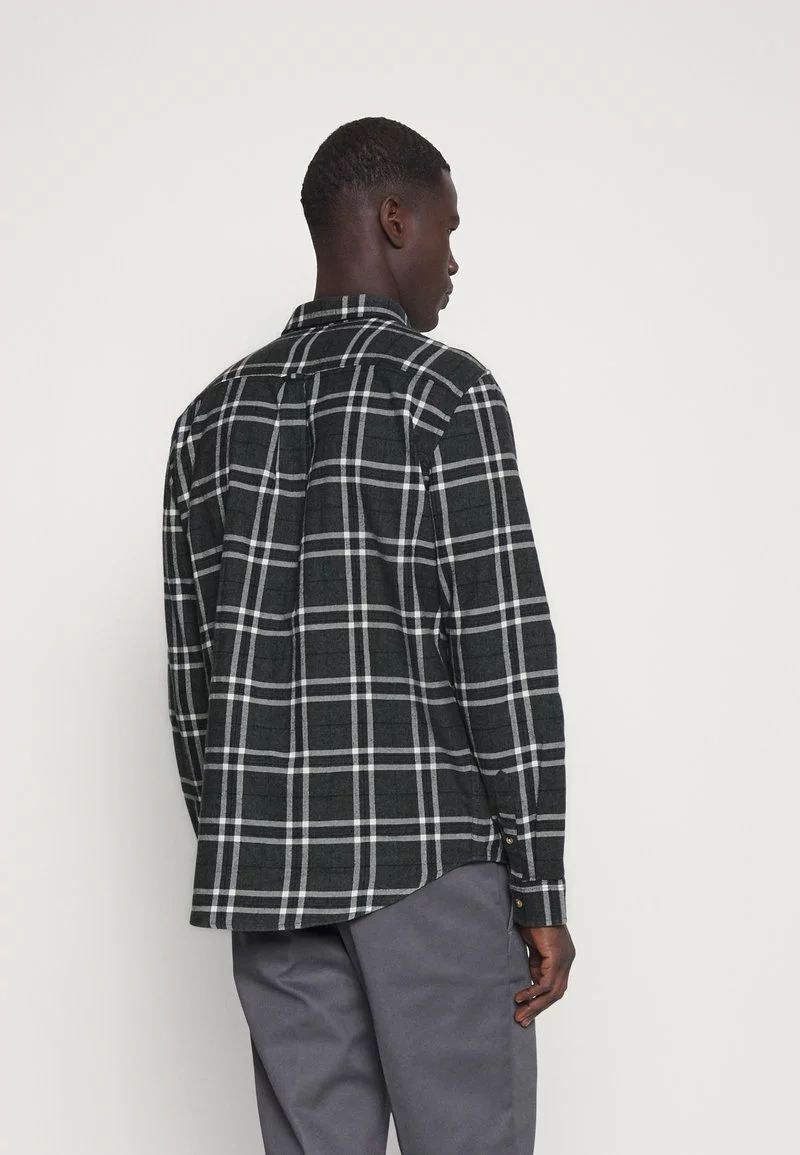 Pier One Uomo Camicia - Mottled Dark Grey 5 Pier One Uomo Camicia - Mottled Dark Grey - immagine 3