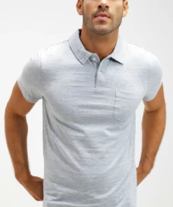 Pier One Uomo Polo - Light Blue Melange