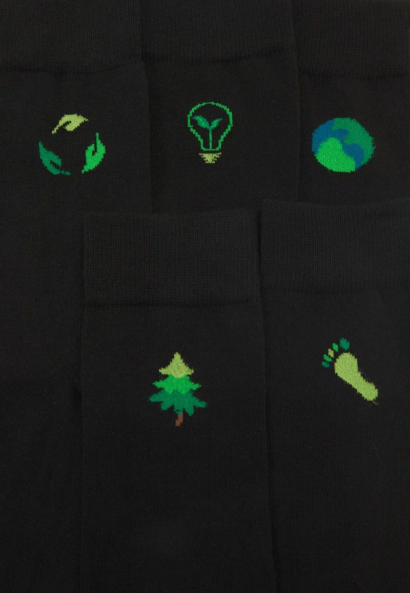 Pier One Uomo 5 PACK - Calze - Black 4 Pier One Uomo 5 PACK - Calze - Black - immagine 2