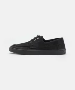 Pier One Uomo LEATHER - Sneakers Basse - Black