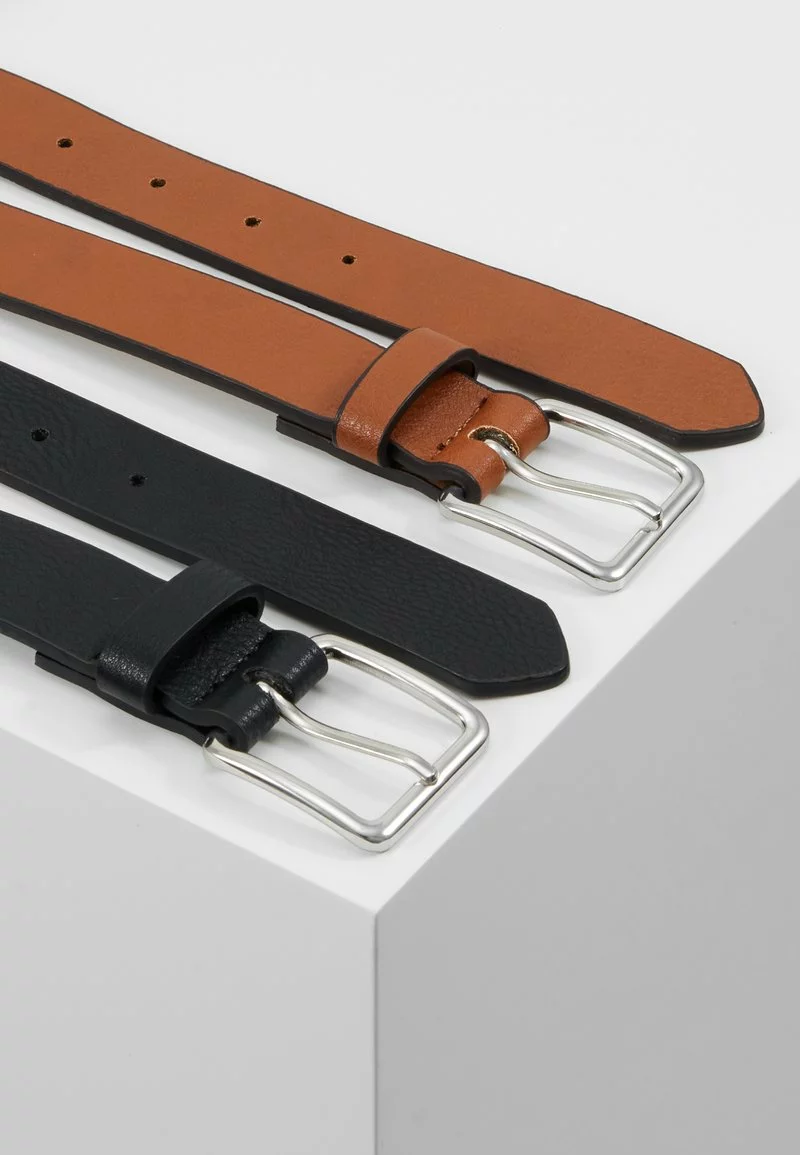 Pier One Uomo UNISEX 2 PACK - Cintura - Black/cognac 5 Pier One Uomo UNISEX 2 PACK - Cintura - Black/cognac - immagine 3