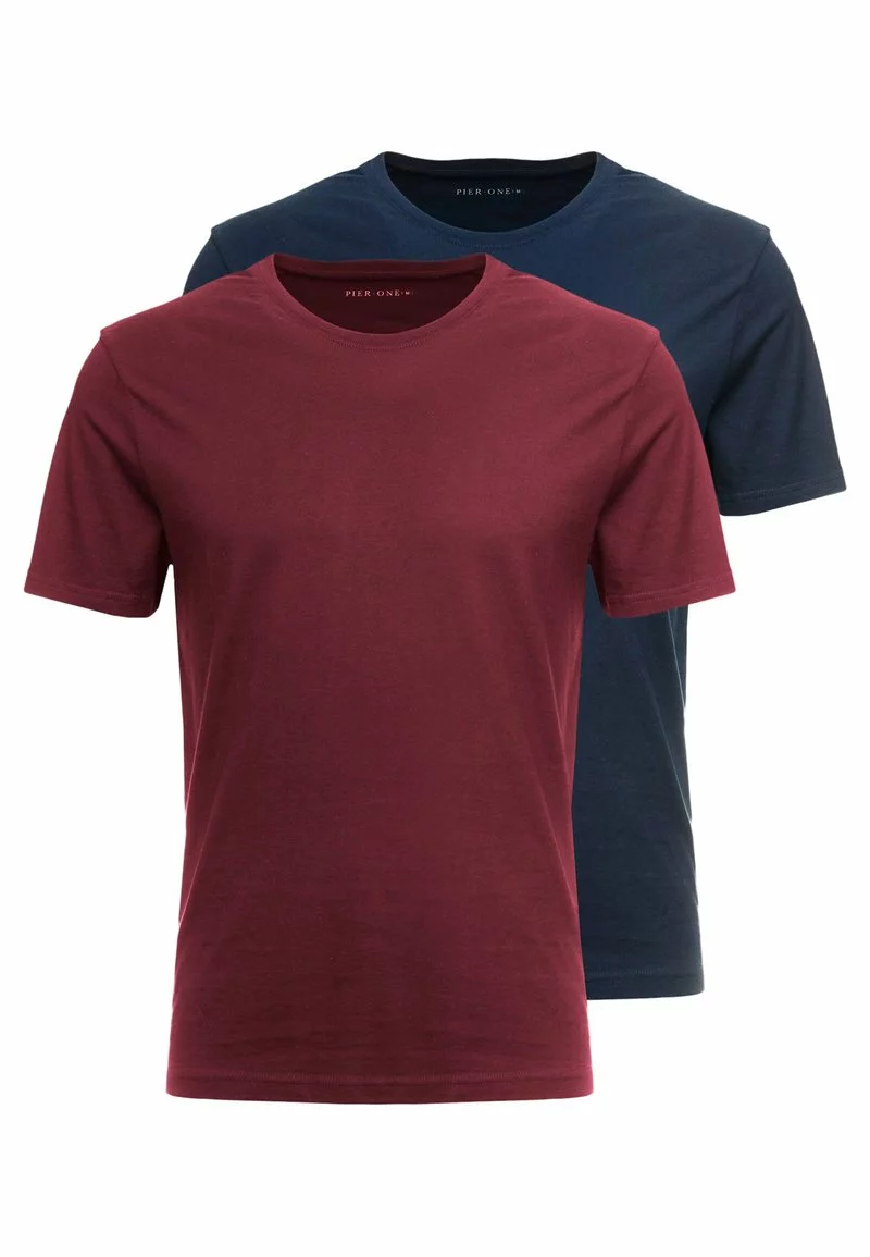 Pier One Uomo 2 PACK - T-shirt Basic - Bordeaux 7 Pier One Uomo 2 PACK - T-shirt Basic - Bordeaux - immagine 5