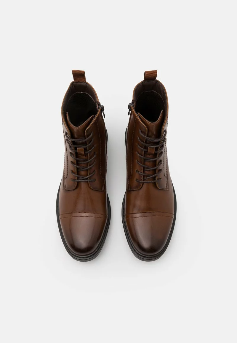 Pier One Uomo Stivaletti Stringati - Cognac 6 Pier One Uomo Stivaletti Stringati - Cognac - immagine 4