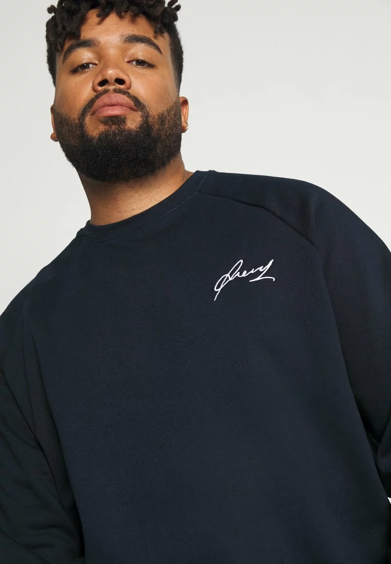 Pier One Uomo BIGBIG BASIC SCRIPT CREW - Felpa - Dark Blue 6 Pier One Uomo BIGBIG BASIC SCRIPT CREW - Felpa - Dark Blue - immagine 4