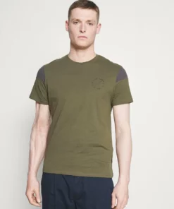 Pier One Uomo T-shirt Con Stampa - Olive, Dark Grey