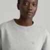 GANT Donna ICON G ESSENTIAL C-NECK - Sweatshirt - Light Grey Melange -Offerta Economica Pier One b280f69c250547298d2350afd701b4e1