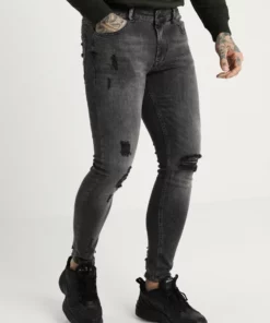Pier One Uomo Jeans Skinny Fit - Black Denim