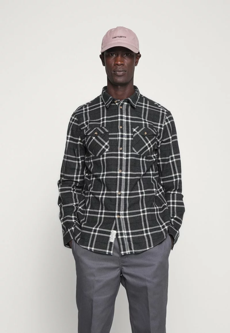 Pier One Uomo Camicia - Mottled Dark Grey 7 Pier One Uomo Camicia - Mottled Dark Grey - immagine 5