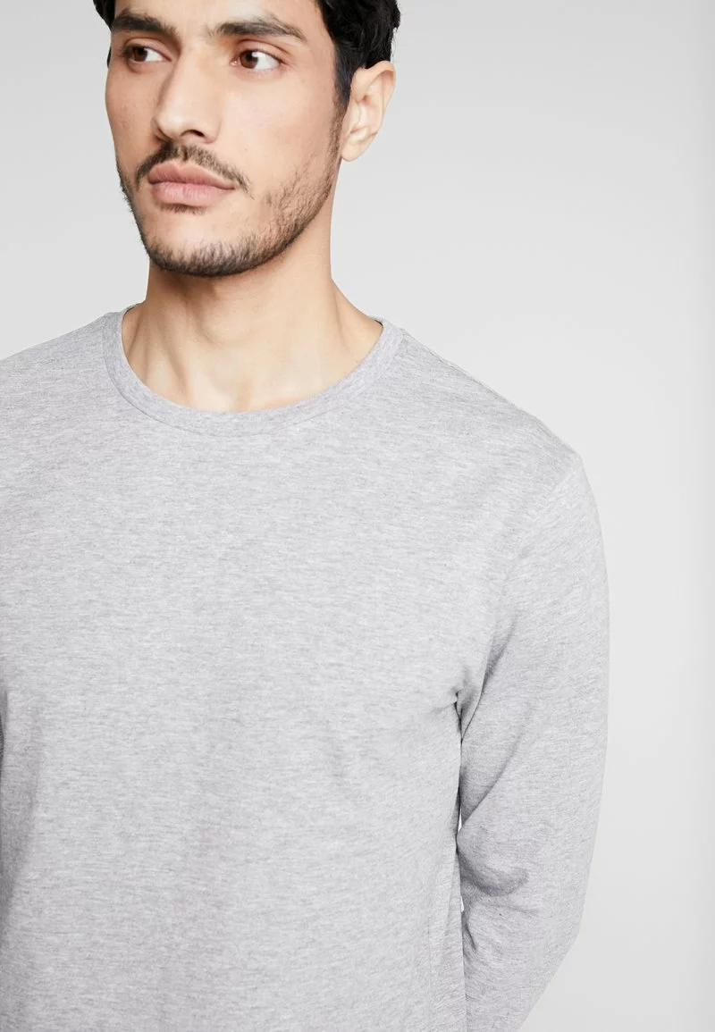 Pier One Uomo Maglietta A Manica Lunga - Mottled Grey 7 Pier One Uomo Maglietta A Manica Lunga - Mottled Grey - immagine 5