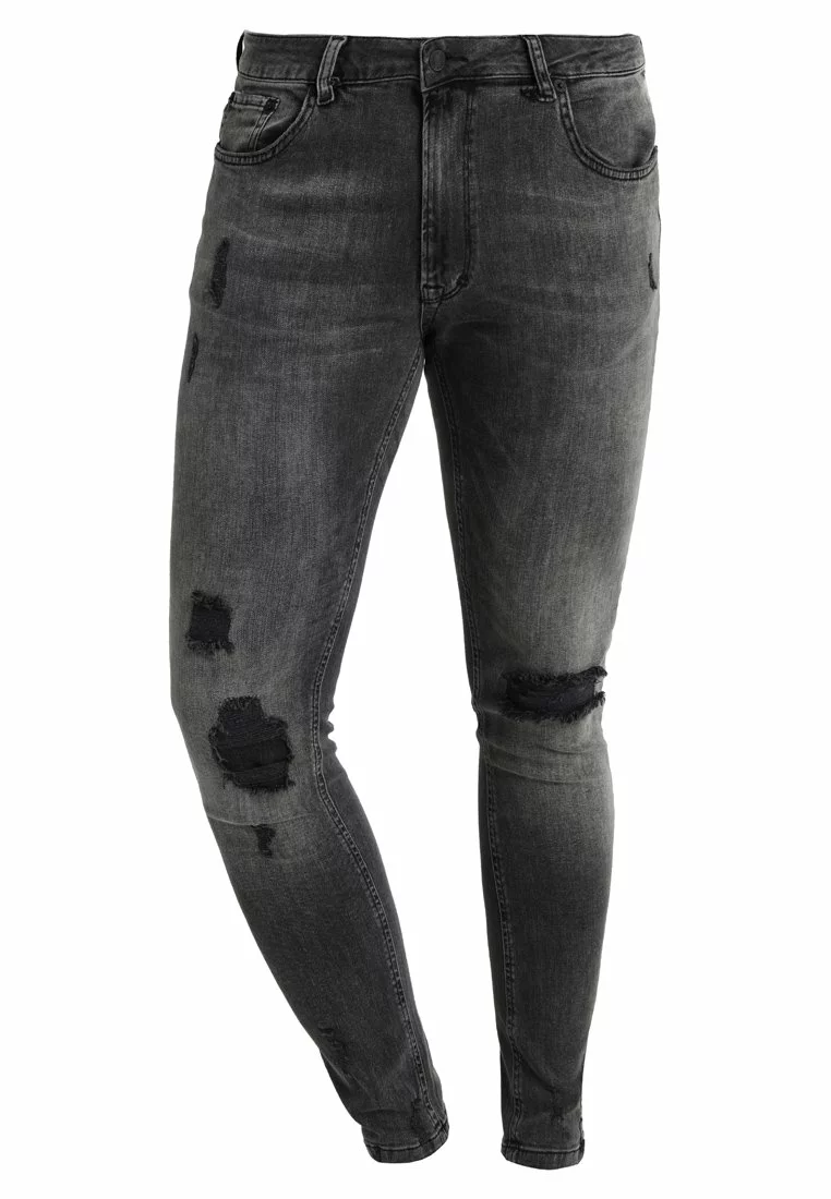 Pier One Uomo Jeans Skinny Fit - Black Denim 7 Pier One Uomo Jeans Skinny Fit - Black Denim - immagine 5