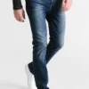 Pier One Uomo Jeans A Sigaretta - Washed Dark Blue