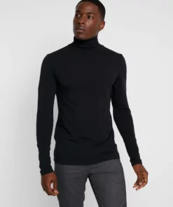 Pier One Uomo Maglietta A Manica Lunga - Black