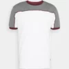 Pier One Uomo T-shirt Con Stampa - Grey/white/bordeaux -Offerta Economica Pier One ccbc10a09ed54b6c986bd3c16a425d16