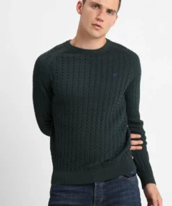 Pier One Uomo Maglione - Mottled Dark Green