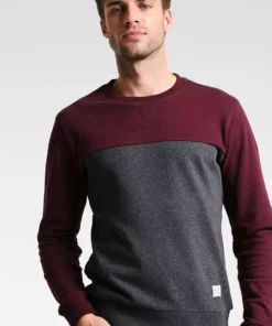 Pier One Uomo Felpa - Mottled Bordeaux