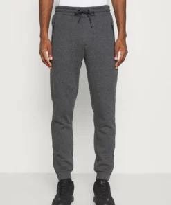Pier One Uomo Pantaloni Sportivi - Mottled Dark Grey