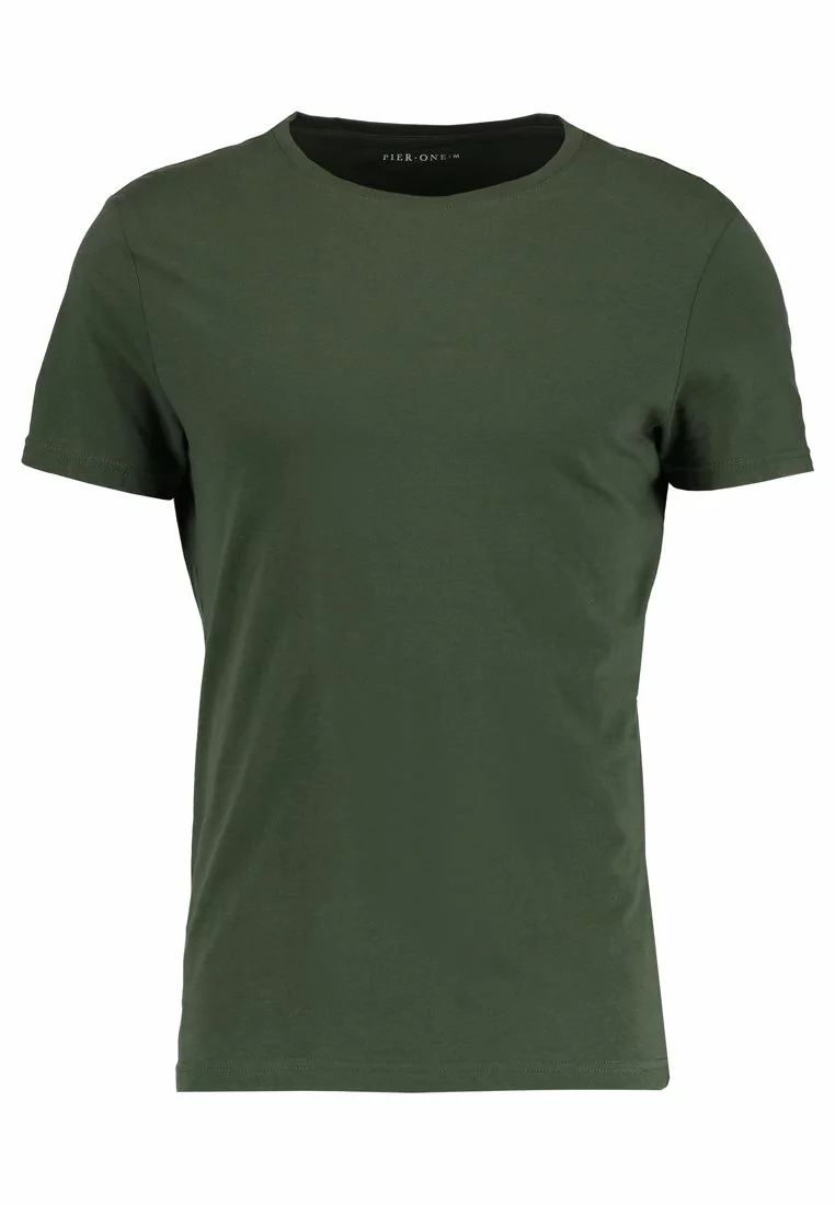 Pier One Uomo T-shirt Basic - Khaki 7 Pier One Uomo T-shirt Basic - Khaki - immagine 5