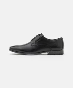 Pier One Uomo LEATHER - Stringate - Black