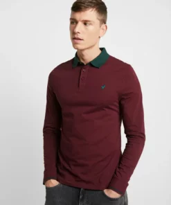 Pier One Uomo MUSCLE FIT - Polo - Bordeaux