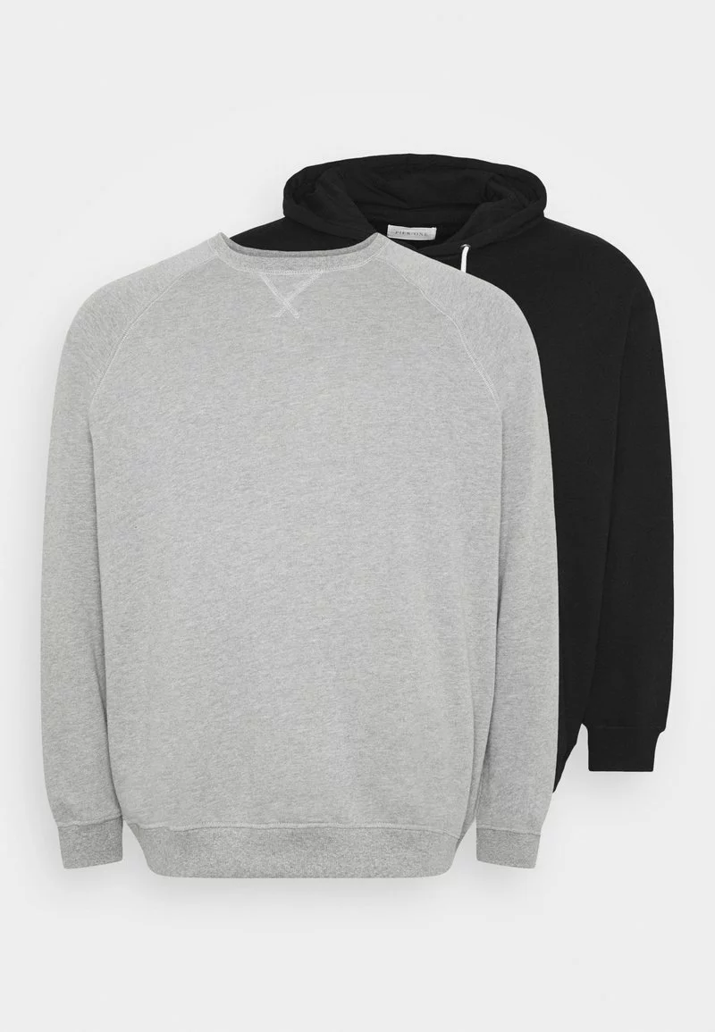 Pier One Uomo 2 PACK - Felpa Con Cappuccio - Black/mottled Grey 8 Pier One Uomo 2 PACK - Felpa Con Cappuccio - Black/mottled Grey - immagine 6