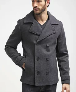 Pier One Uomo Cappotto Corto - Dark Grey