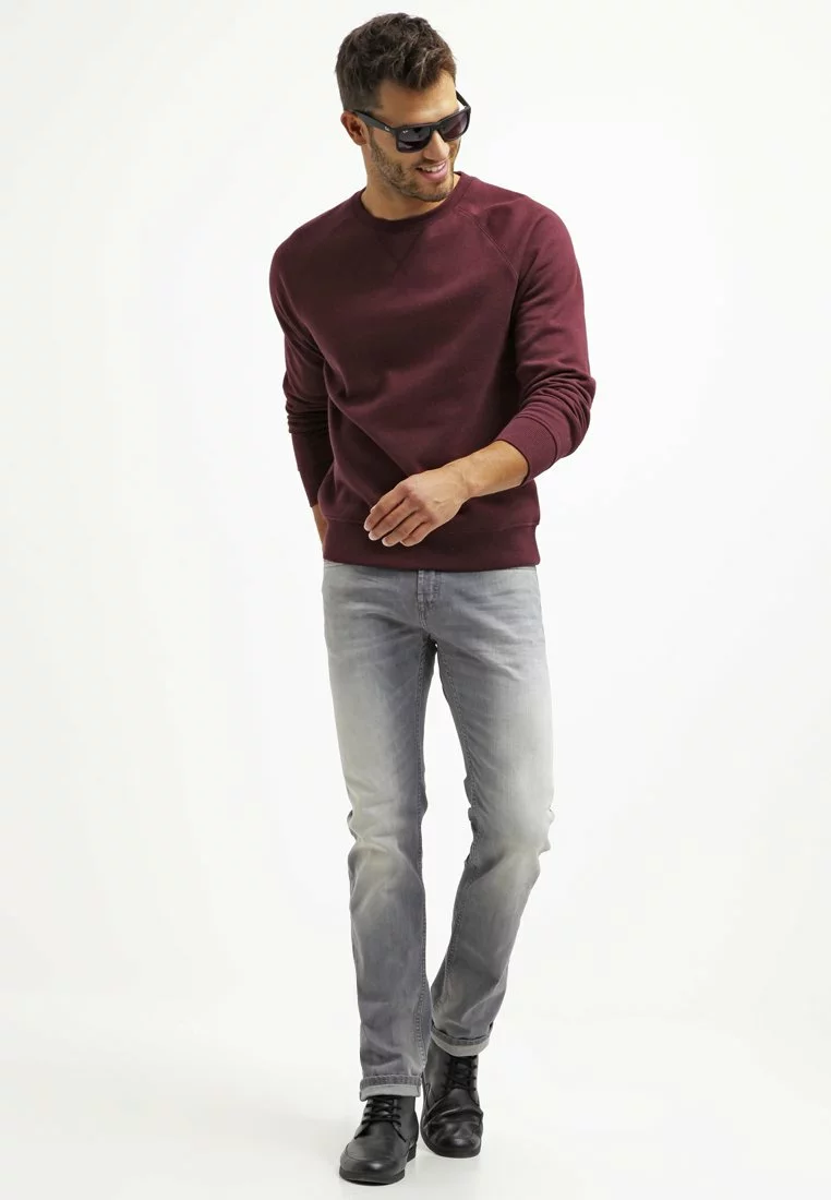 Pier One Uomo Felpa - Bordeaux Melange 4 Pier One Uomo Felpa - Bordeaux Melange - immagine 2