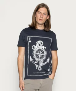 Pier One Uomo T-shirt Con Stampa - Dark Blue