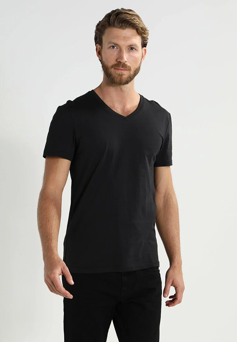 Pier One Uomo 2 PACK - T-shirt Basic - Black 5 Pier One Uomo 2 PACK - T-shirt Basic - Black - immagine 3