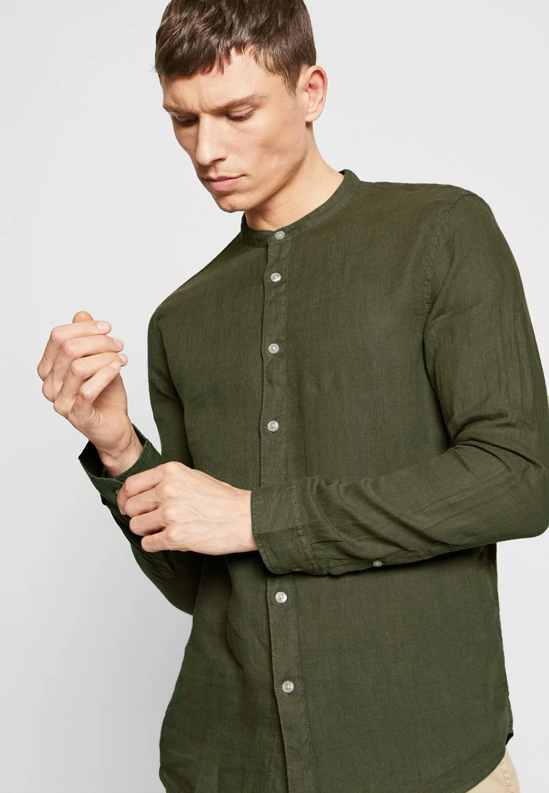 Pier One Uomo Camicia - Olive 6 Pier One Uomo Camicia - Olive - immagine 4