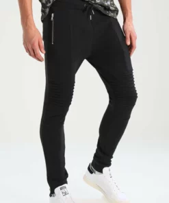 Pier One Uomo BIKER JOGGER - Pantaloni Sportivi - Black