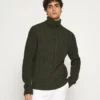 Pier One Uomo NEW CABLE TURTLENECK JUMPER - Maglione - Mottled Olive -Offerta Economica Pier One f6f2d58c206649de8150a5727a2bbbce