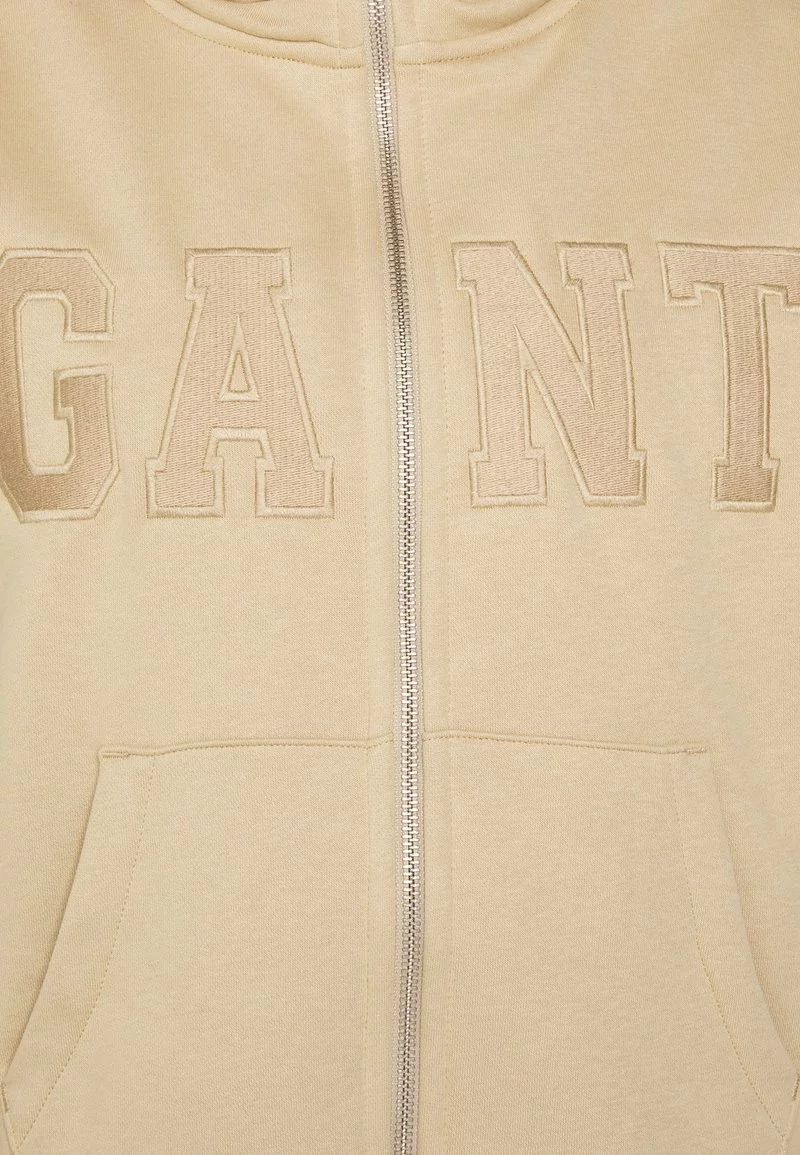 GANT Donna LOGO ZIP - Sweatjacke - Beige 5 GANT Donna LOGO ZIP - Sweatjacke - Beige - immagine 3