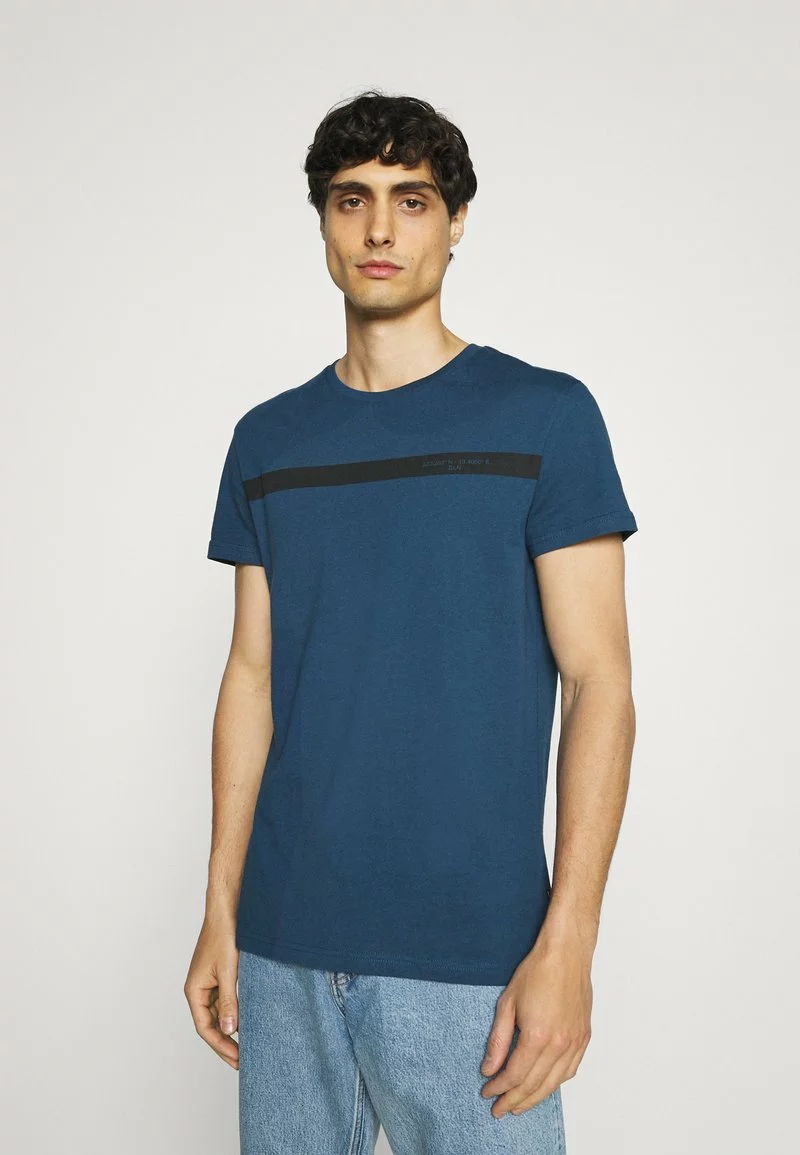 Pier One Uomo T-shirt Con Stampa - Blue 3 Pier One Uomo T-shirt Con Stampa - Blue